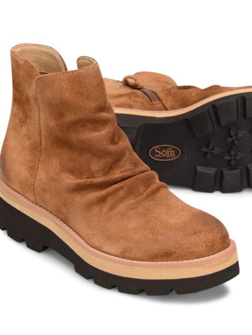 SOFFT Pecola Waterproof Suede & Leather Boot - Brandy Sz 9 NWT